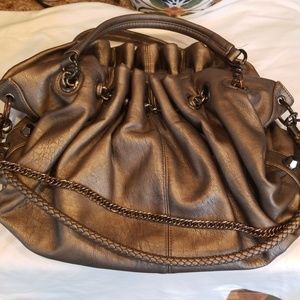 Vegan studded hobo bag